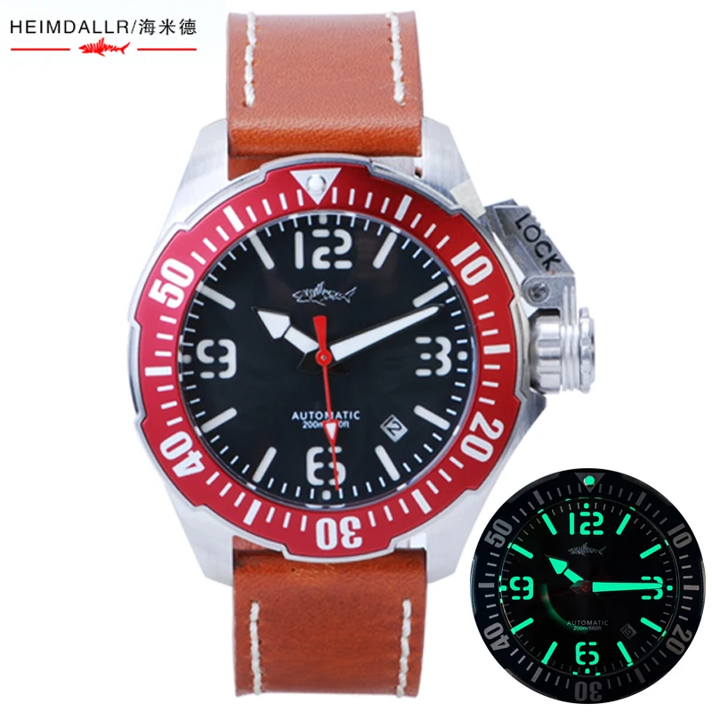 Автоматические Мужские часы Heimdallr Frogman NH35 циферблат сапфировый кристалл