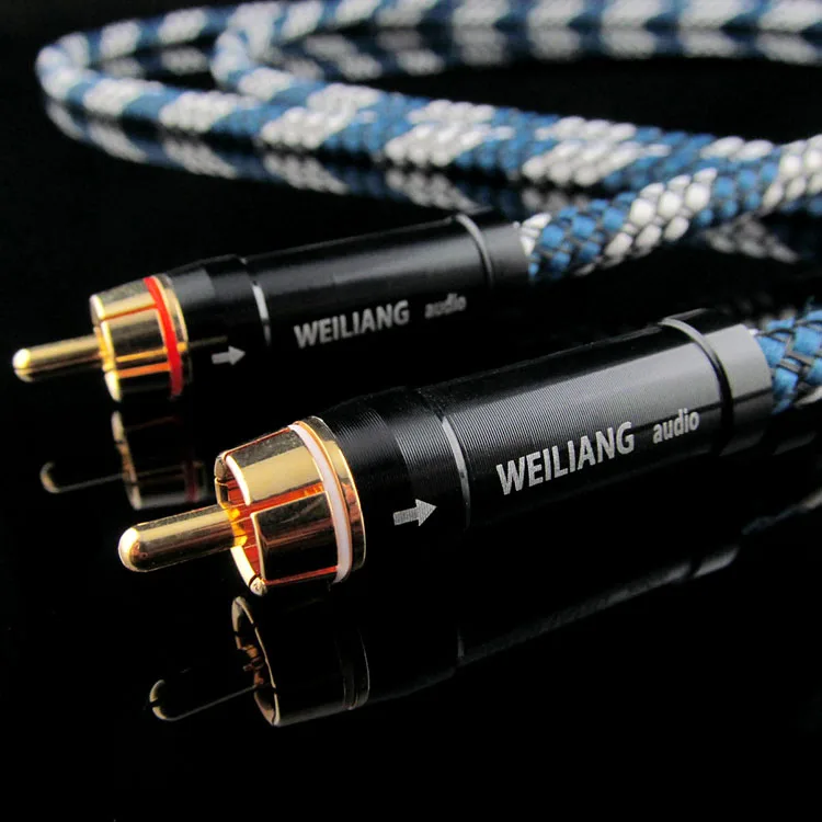 Настольный аудиосигнальный кабель RCA 5N из бескислородной меди с высокой