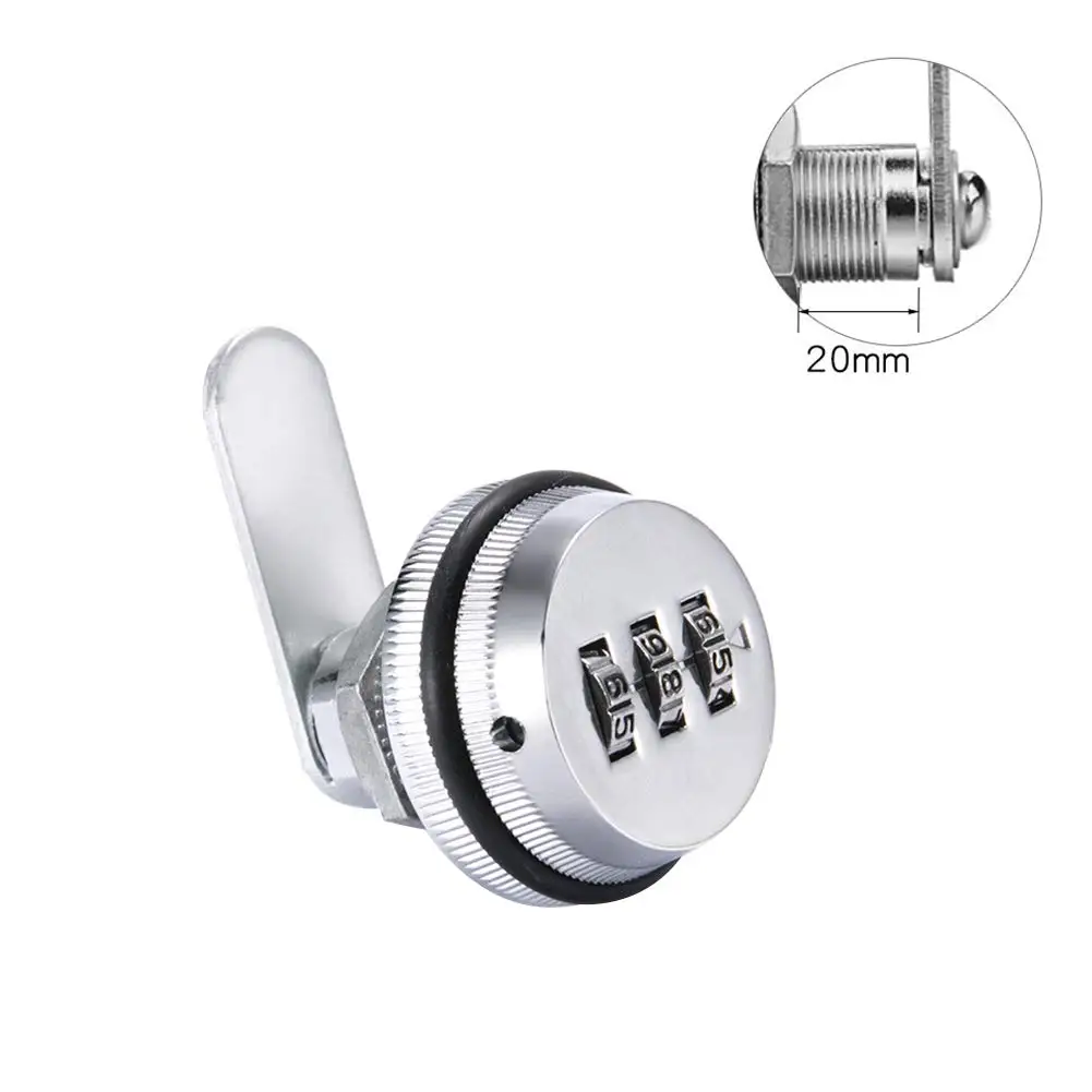 

3 Digital Code Combination Cabinet Lock Zinc Alloy Password Locks Home Security Cam Lock For Mailbox Cabinet Locker Drawers