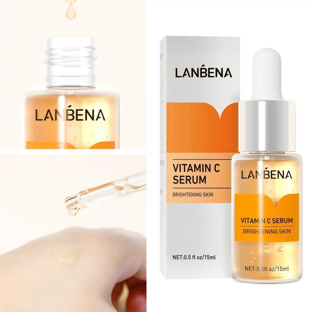 

LANBENA Vitamin C Whitening Face Serum Long Lasting Spots Roughness Acid Lighten Improve Moisturizing Hyaluronic N8R9