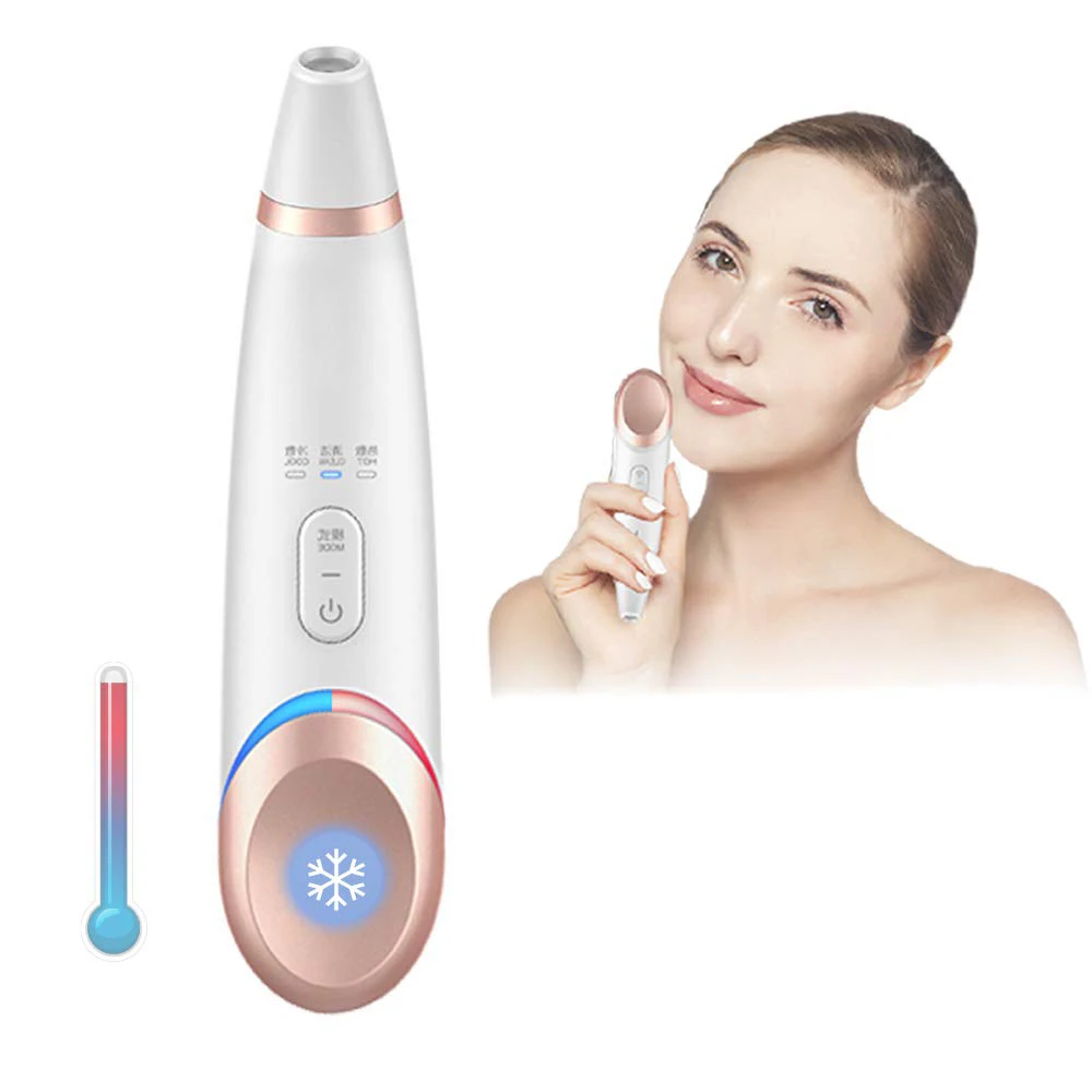 

Hot&Cold Compress Blackhead Remover Pore Vacuum Cleaner,Electric Pore Vacuum,Comedone Acne Extractor Tool Suction with 5 Probes