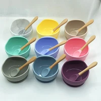 new silicone baby feeding bowl tableware waterproof spoon childrens dishes kitchenware baby stuff for baby bowl baby plate