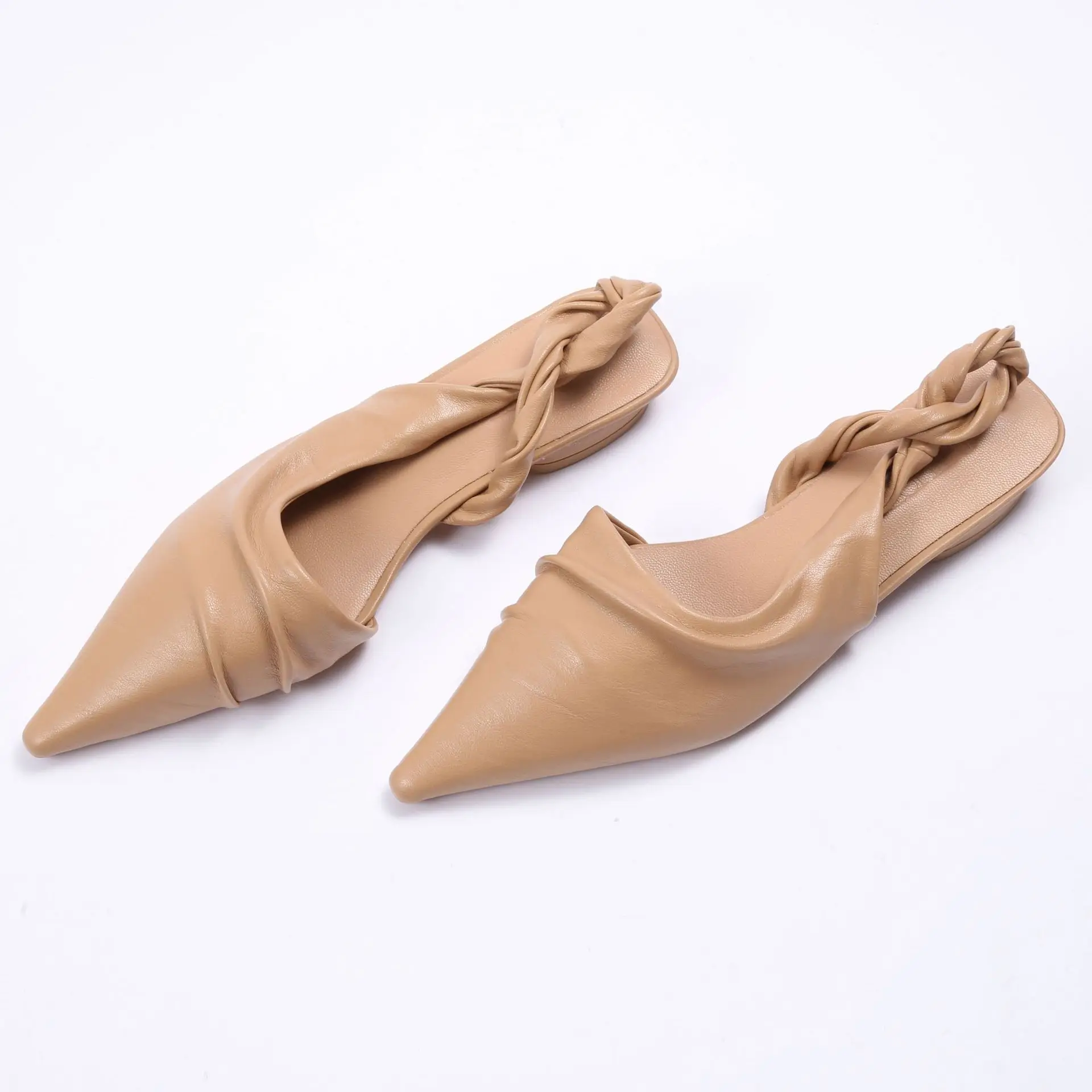 

Comfort Shoes for Women Shallow Mouth 2021 Sandals Suit Female Beige All-Match Summer Heels New Flat Black Pointed Open Closed F