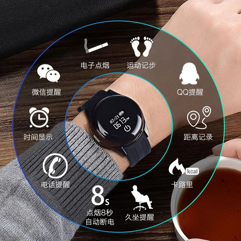 Спортивный Браслет для смарт-часов калории шаги напоминание о звонке Bluetooth Дата