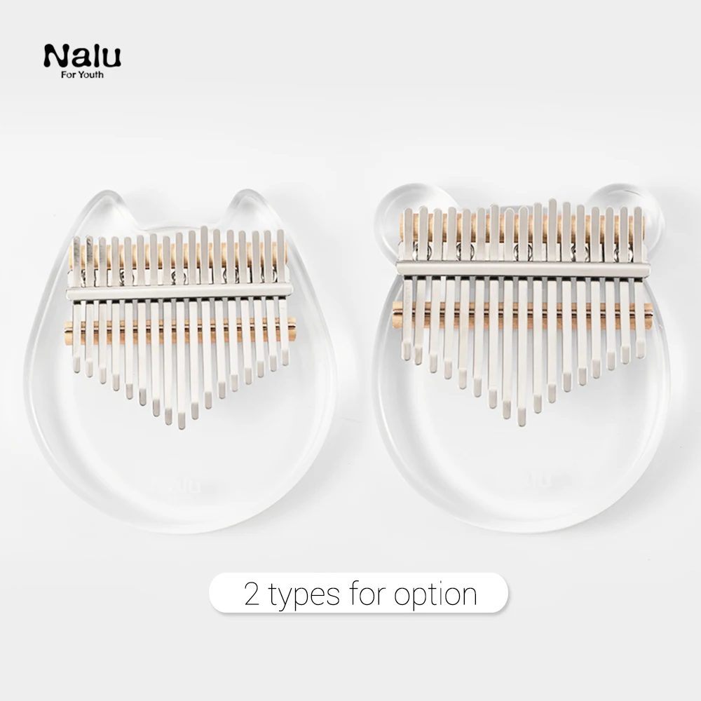 17 клавиш Kalimba прозрачный акриловый большой палец пианино с сумкой тюнинг молоток