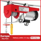 Электрический подъемник 800 кг с электрическим автомобильным подъемником 230 В, бытовой кран, Электрический кабельный подъемник, электрическая лебедка, мотор 1450 Вт, красная сталь, HWC