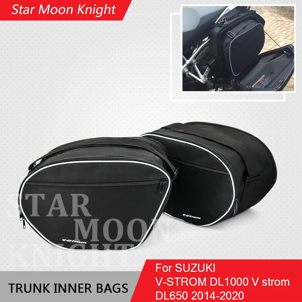 

Мотоциклетные сумки для багажа расширяемые внутренние сумки черные Внутренние Сумки для багажника для SUZUKI V-STROM DL1000 DL 1000 V strom DL650 2014-2020