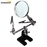 desktop magnifier welding fixturejewelry engraving toolsrepair magnifying glass tableclip stand clamp tool