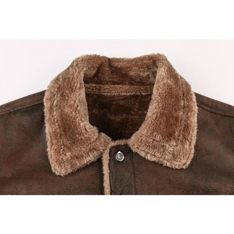 2021 зимние мужские военные меховые кожаные куртки хлопковые плюшевые утепленные