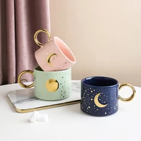 300ml420ml ceramic mug starry sky coffee cups creative office water cup teacup breakfast milk cup couple mug