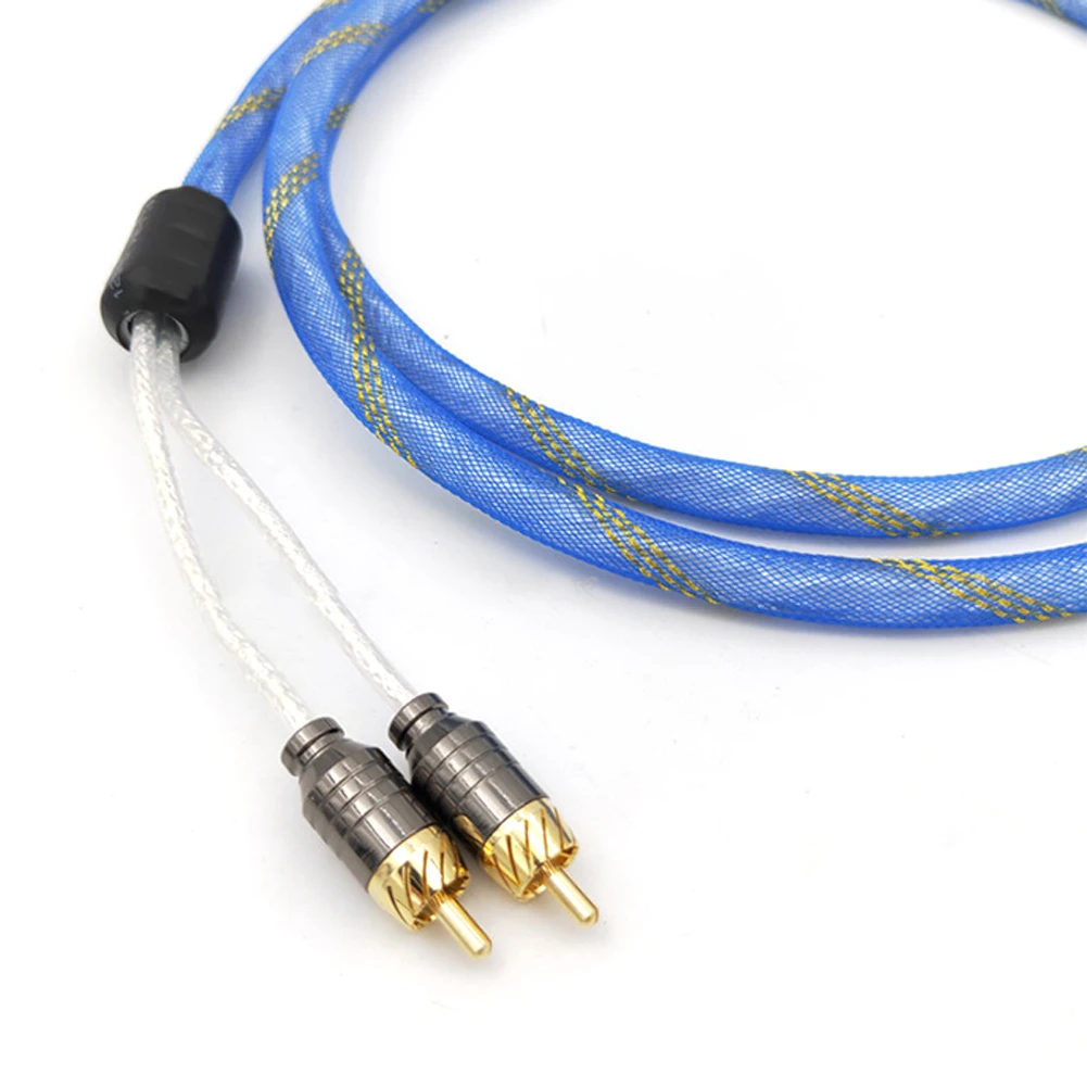 Посеребренный кабель RCA с двумя фильтрами аудио/видео сигнала позолоченным