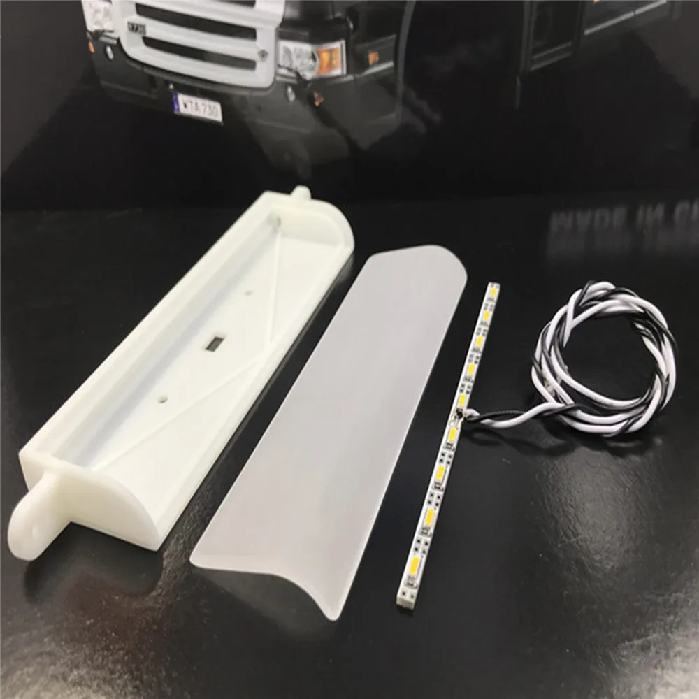 

Truck Roof Lights Lamp Box DIY LED Advertising Light Box for 1/14 Scania R620 730 RC Tractor Accessories Upgrade Parts