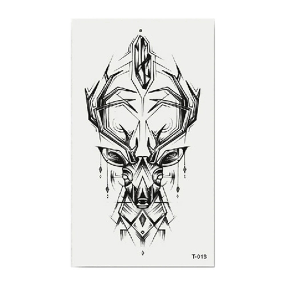 1 шт. Геометрическая наклейка для татуировок женщин и мужчин водонепроницаемая