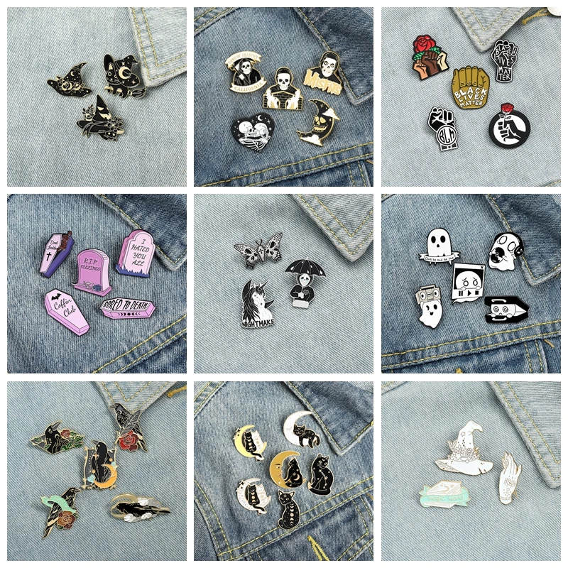 Брошь с эмалью в виде черепа 3-6 шт./компл. | Украшения и аксессуары