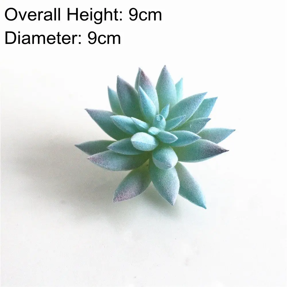 Синее флокирование, искусственные суккуленты, цветочные композиции, аксессуары для рабочего стола, домашний сад бонсай, украшение, искусственные растения - Цвет: Da Xiao Kou Lian
