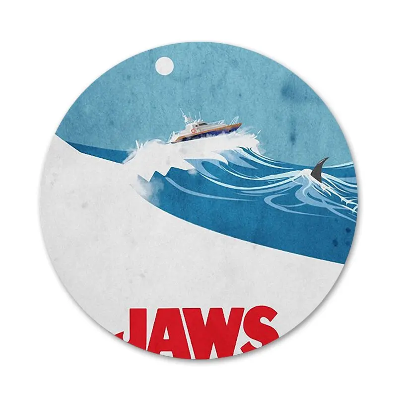 New Arrival 58mm Jaws Movie Poster Badge Brooch Pin Accessories For Clothes Backpack Decoration gift | Badges