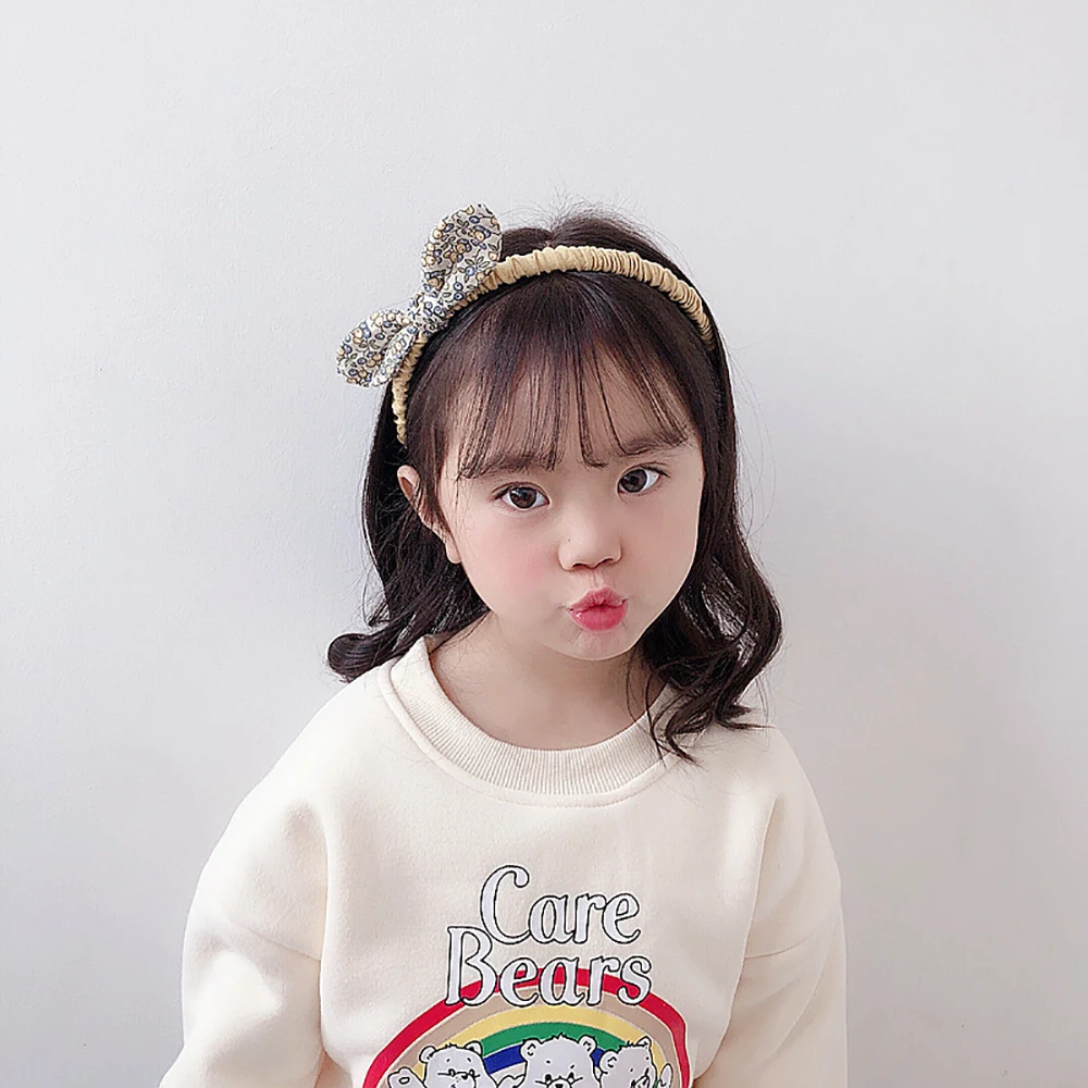 

Girls Hair Hoops Flowers Printed Hairband Hair Accessories Bowknot Headband