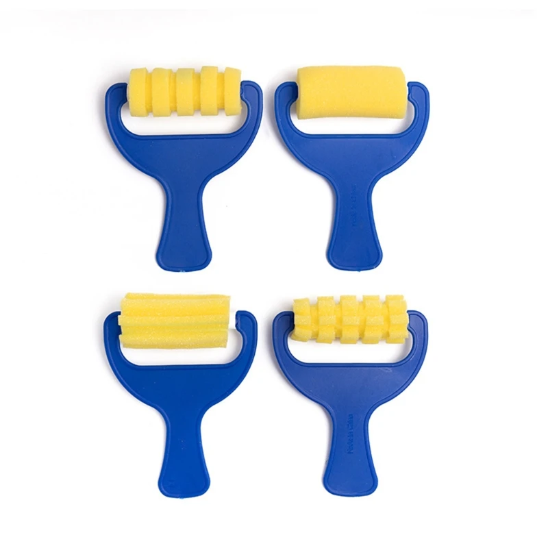 

J2FD 57 pcs Kids Sponge Painting Brush Set Child Painting Brushes Drawing Tools Brushes w/ Waterproof Art Apron for Toddler