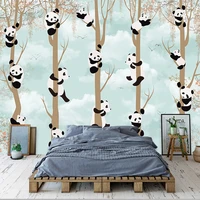 custom 3d photo wallpaper cartoon panda abstract tree wall painting living room children room bedroom mural wallpaper home decor