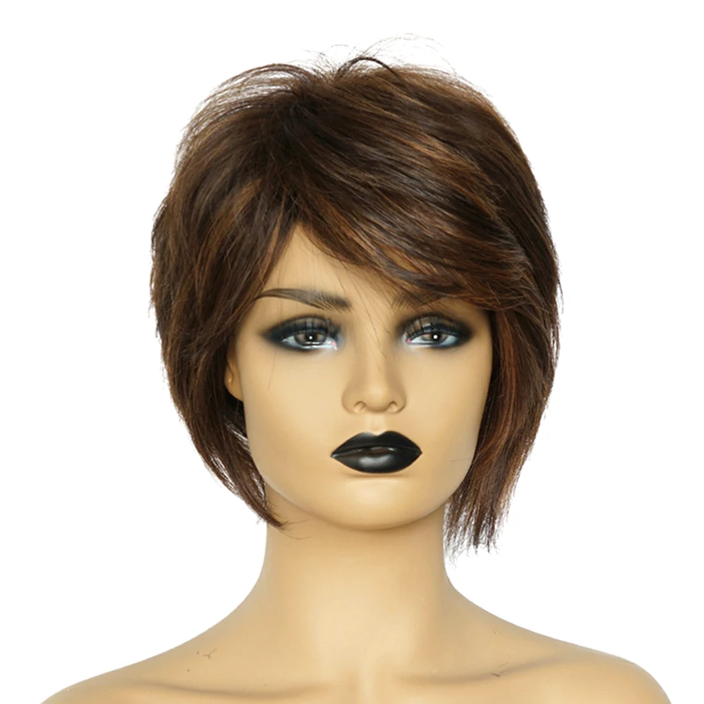 

Pixie Wigs, Short Pixie Cut Straight Curly Bob Wig, Human Hair Full