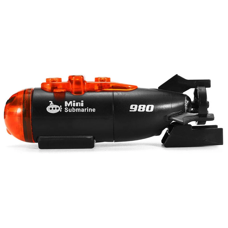 Мини микро Радио пульт дистанционного управления RC Подводная лодка корабль с Led