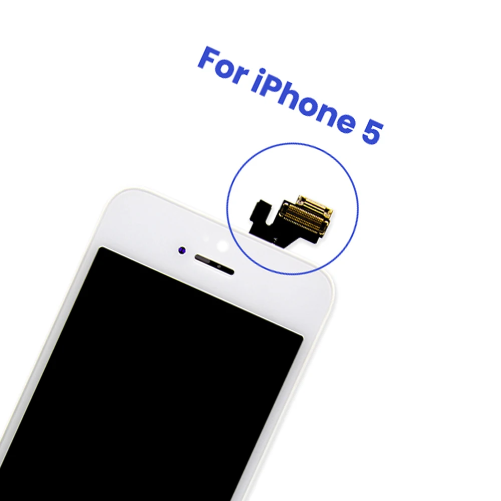 Черный/белый класс AAA+ ЖК-дисплей для iPhone 5 5S 6 6 S 7 3D сенсорный дигитайзер сборка экрана Ecran Замена+ закаленное стекло