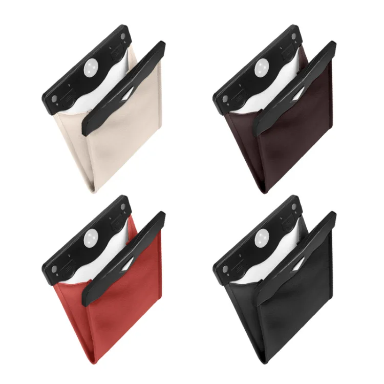 

1Pcs LED Car Garbage Bag Waterproof Magnetic Adsorption Trash Can Back Seat Hanging Leather Storage Pocket Leak-proof New