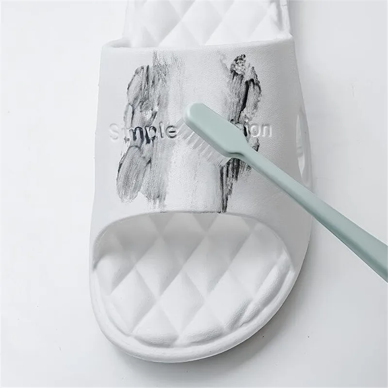 

2021 Indoor Women Bath Slippers Solid EVA Massage Bedroom Lovers Flat Shoes Lightweight Open Toe Non-slip House Girls Slides