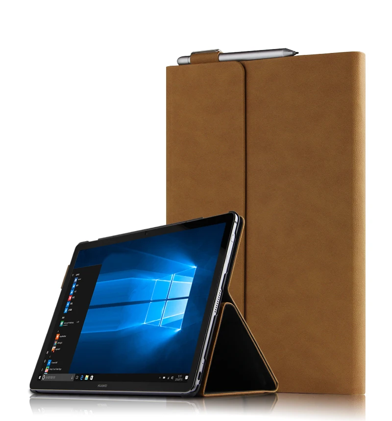 Чехол-подставка в стиле ретро из искусственной кожи для huawei MateBook E PAK-AL09, 12 дюймов, чехол для планшета, Магнитный чехол с отделением для ручки