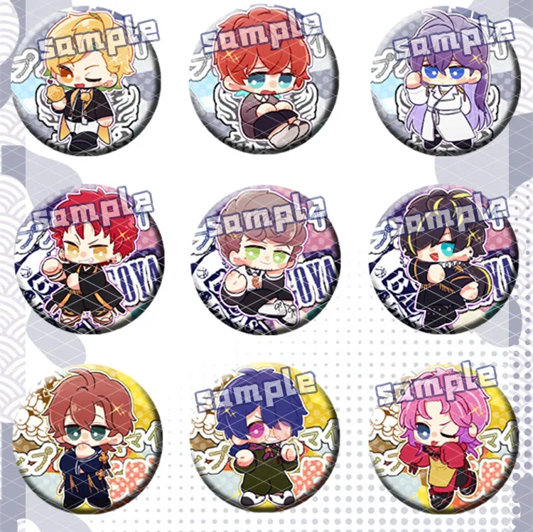 Деление рэп битва Aohitsugi Samatoki Busujima Mason Rio Jinguji Jakurai значок круглая брошь булавка подарки для детей