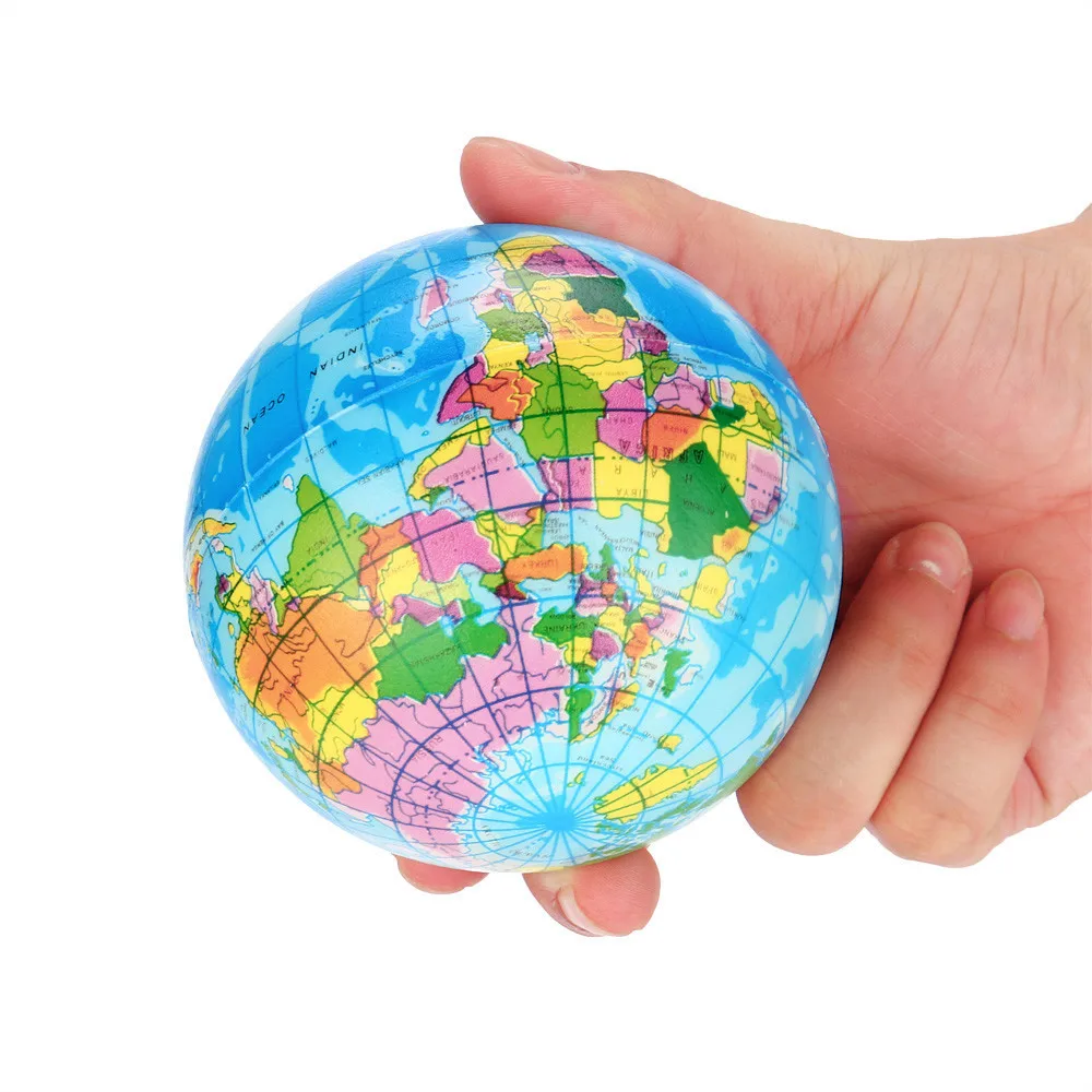 

Baby Kids Toys 2PCS Stress Relief World Map Jumbo Ball Atlas Globe Palm Ball Planet Earth Ball Birthday Christmas Gifts for kid
