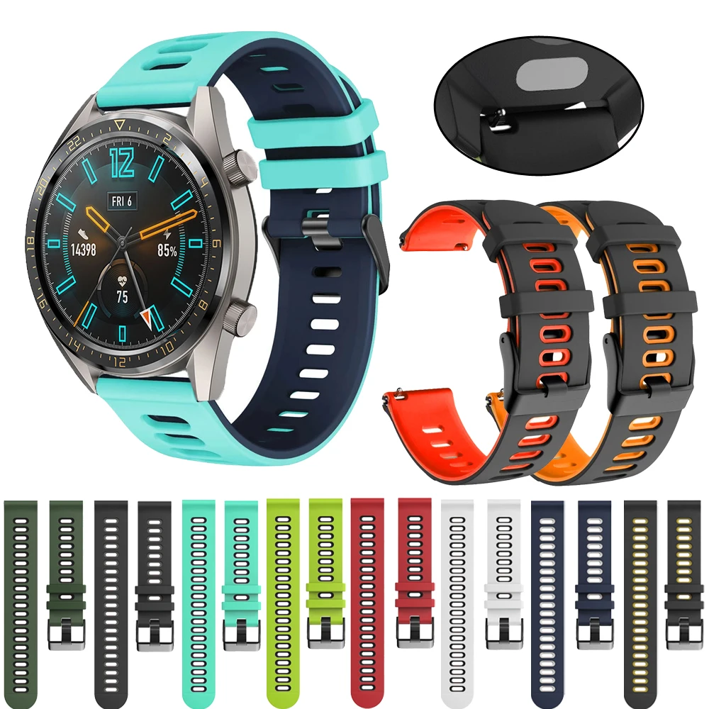 

Ремешок силиконовый для смарт-часов Huawei Watch 3 GT 2 Pro GT2, сменный Браслет для часов Honor Watch Magic 1 2 46 мм, 22 мм