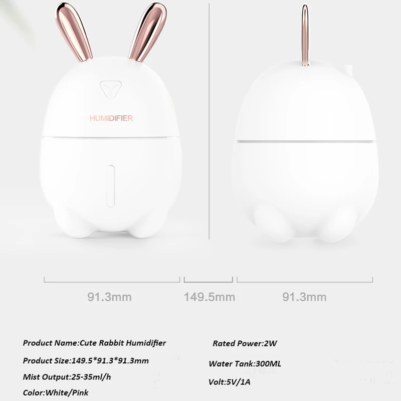 300 мл ультразвуковой USB увлажнитель воздуха для домашних животных распылитель