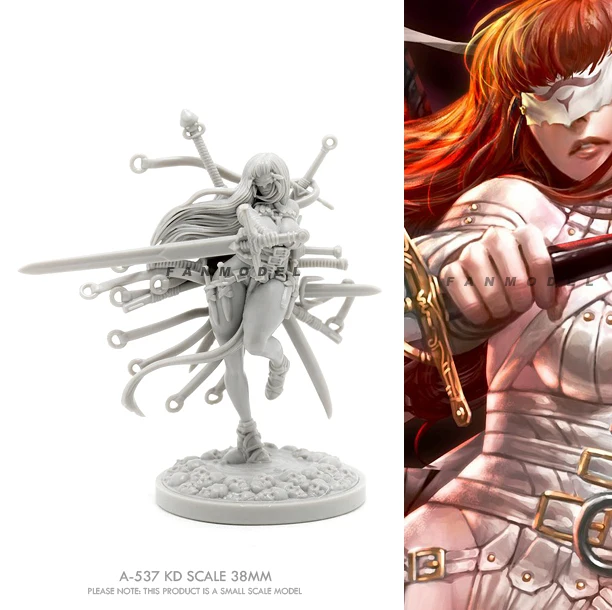 

38MM RResin model kits figure beauty colorless and self-assembled A-537