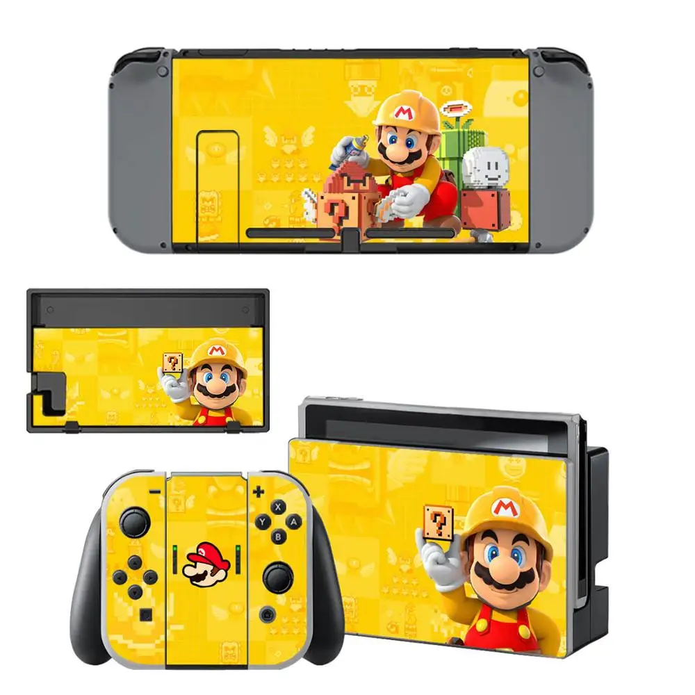 Стикер-протектор для Nintendo Switch с наклейкой Марио на полную оболочку для защиты наклеек для консоли Joy-Con Dock.