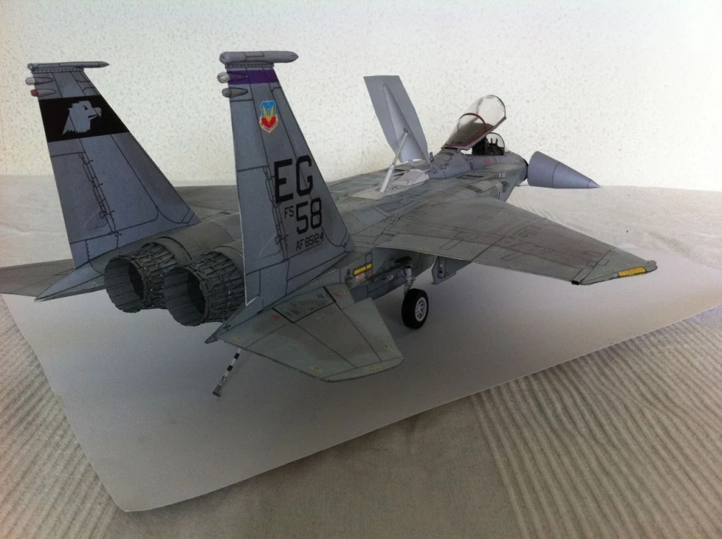 Harlin Version F 15C Fighter 3D Paper Model DIY|Картонные конструкторы| |
