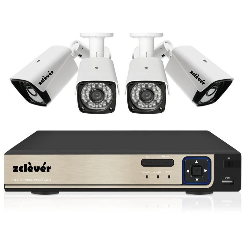1080P Домашняя безопасность Камера Системы, Zclever 8CH наблюдения DVR для наблюдения за состоянием труб 4/8 шт. 2.0MP всепогодный IP66 пуля Камера s Ночное видение