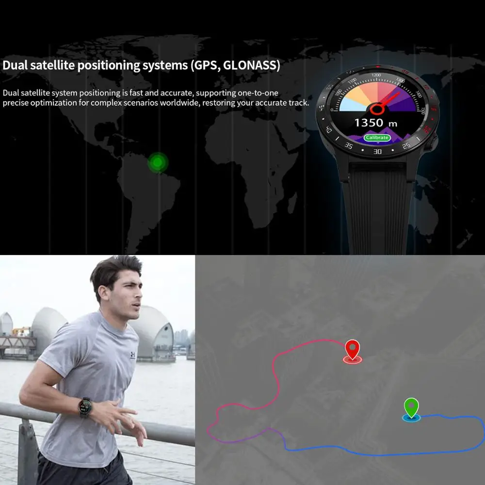 Умные часы LEMDIOE Android GPS пульсометр артериальное давление компас воздуха