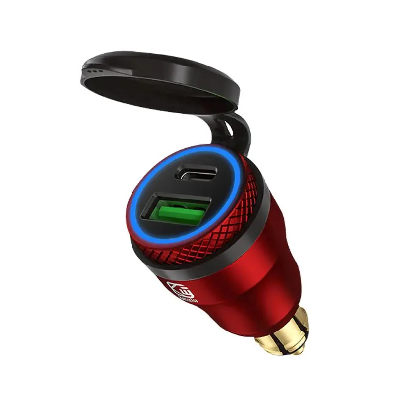 Водонепроницаемая мотоциклетная Быстрая зарядка 12 В 24 QC3.0 USB Type C PD адаптер