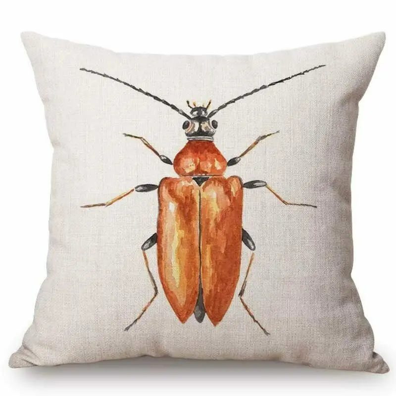 Акварельные насекомые Леди Жук Beatle детская комната нордическая подушка в