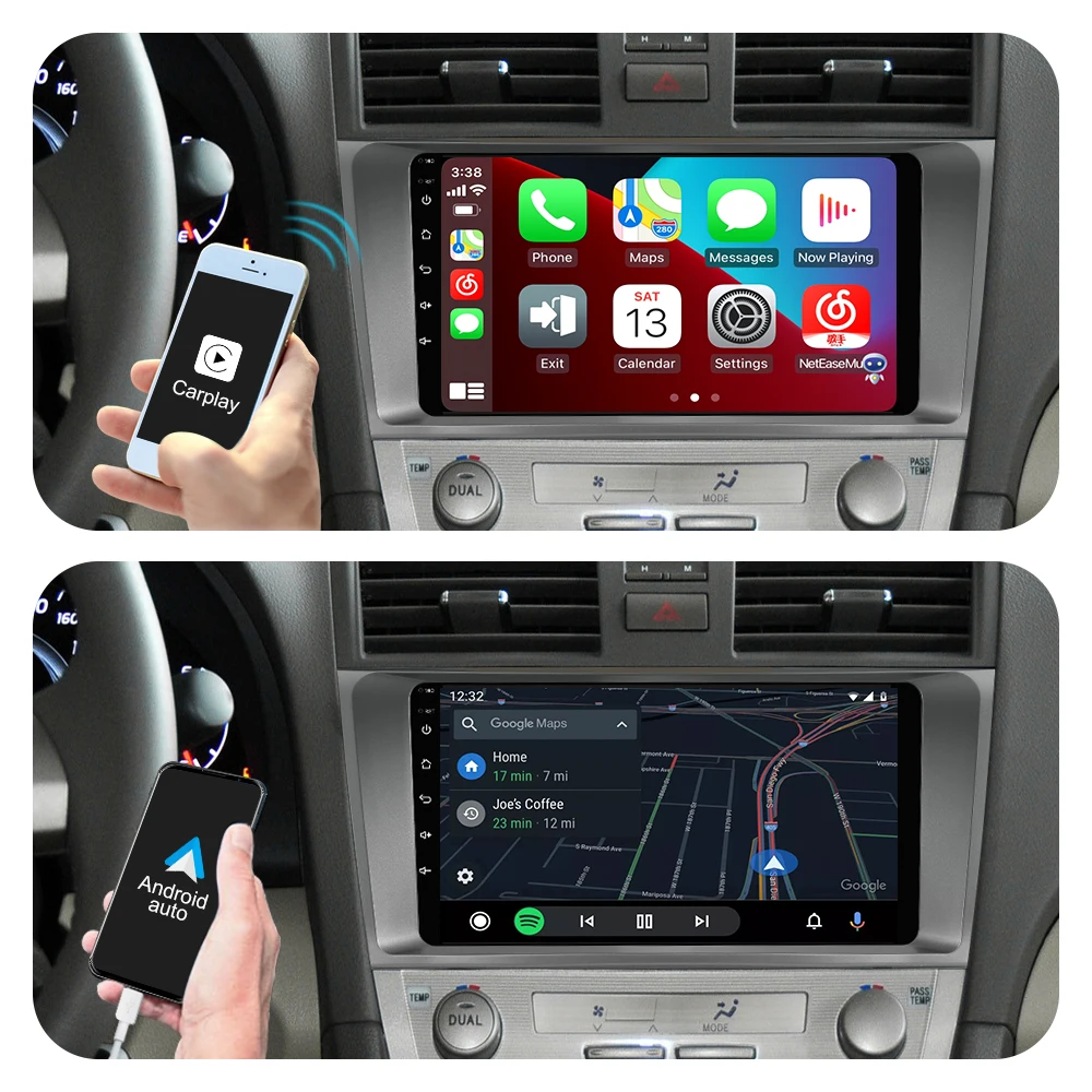 ebilaen car radio multimedia player for toyota camry 40 2006 2011 autoradio android 10 0 gps navigation tape recorder stereo bt free global shipping