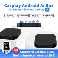 carplay android mini ai box wired to wireless android9 qualcomm8 core 4g64g plug and play for north american version na