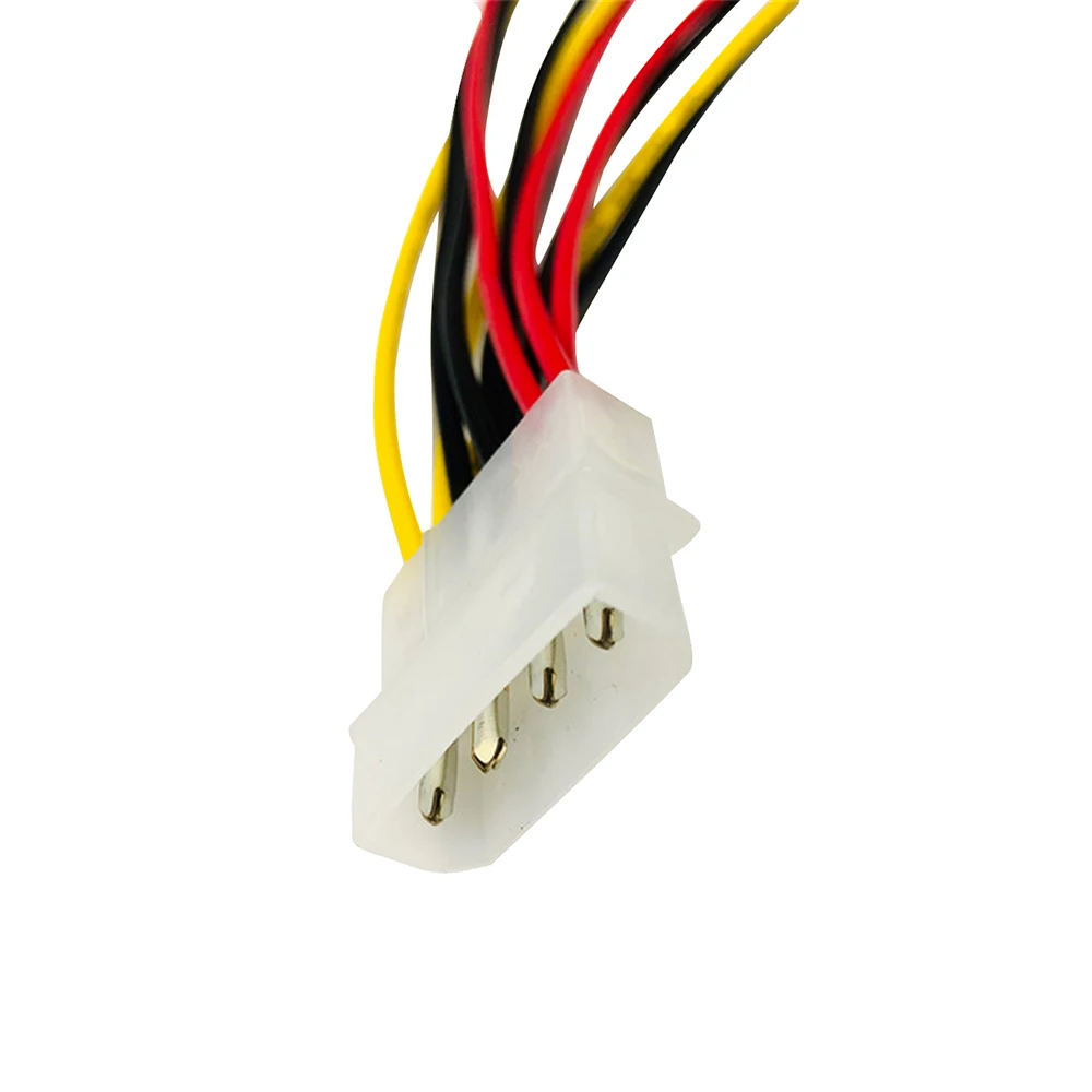 2019 4pin IDE кабель питания большой 1х Мужской до 3х Женский удлинитель шасси шнур