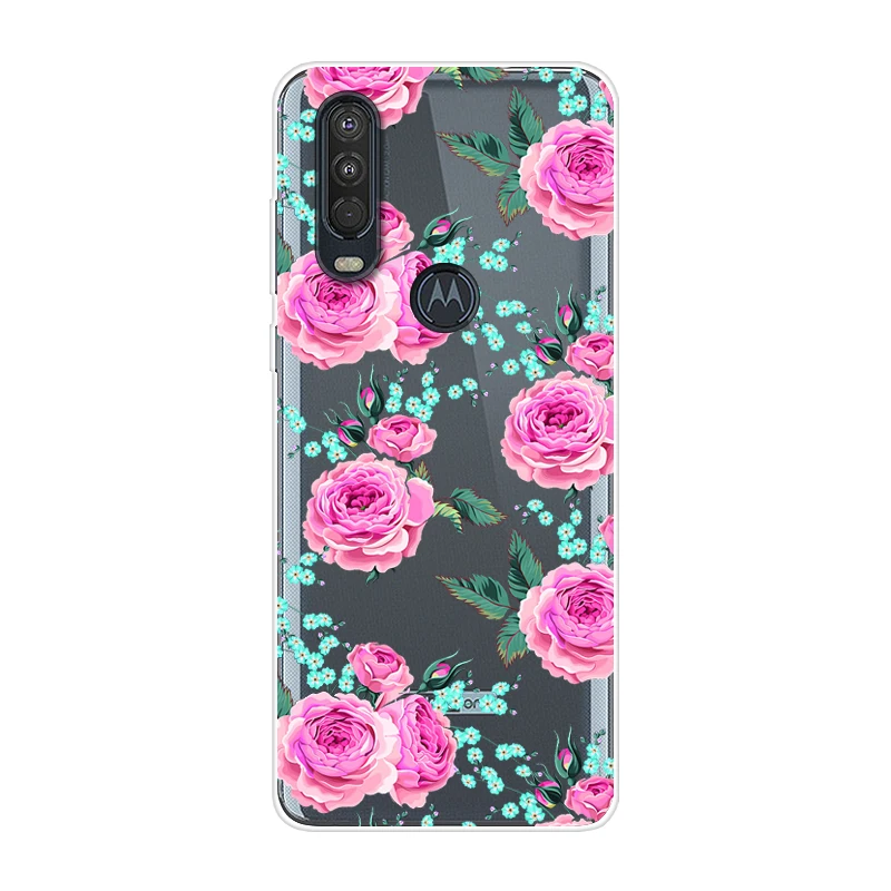 51 Для Motorola One Action чехол 6,3 ''мультяшная мягкая ТПУ Силиконовая задняя крышка для MOTO One Action OneAction чехол для телефона funda One Vision - Цвет: 51