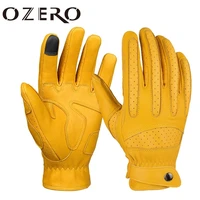 ozero unisex genuine goatskin motor motorcycle gloves with touch screen off road mountain bike gloves motocross cycling gloves