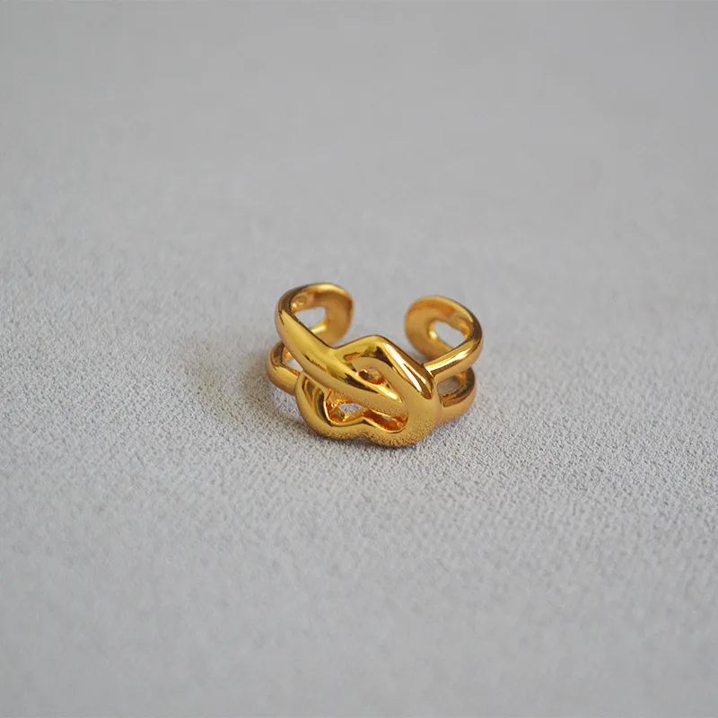 

Creative Non-Mainstream Design Cupid Lovely Woven Knotted Open Ring for Women