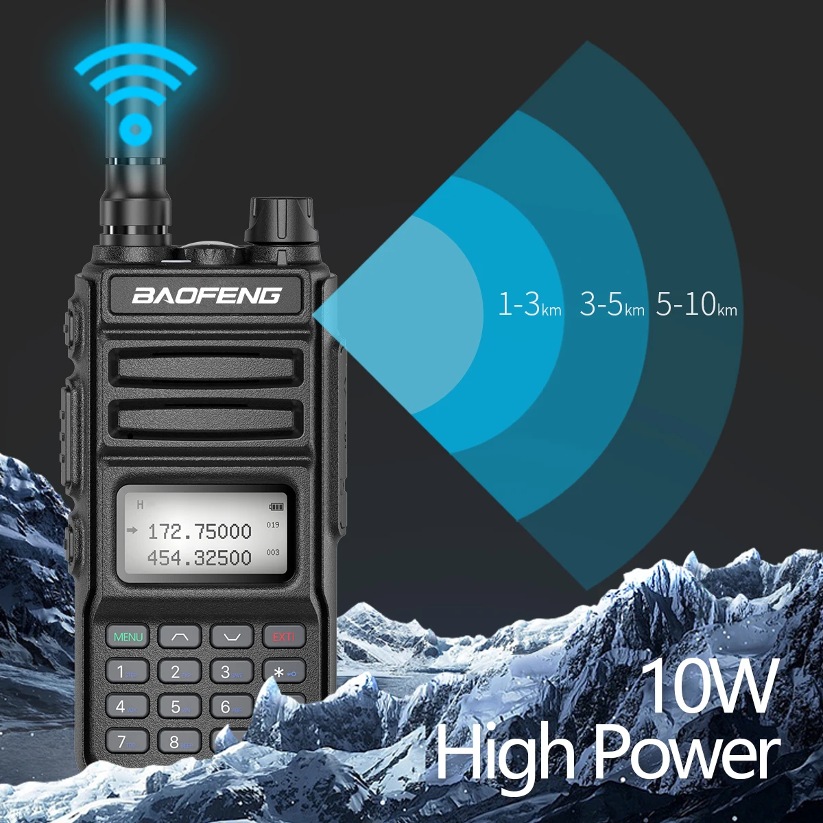 BaoFeng UV-15R 10W Power 999CH Walkie Talkie Radio Support Type-C Charger 50KM Transceiver Upgrade UV-10R UV-5R Two Way Radio