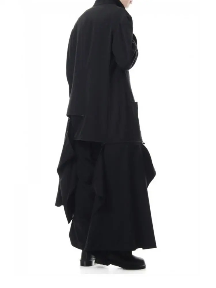 Zipper and detachable two-wear worsted zipper Gaba trench coat | Мужская одежда