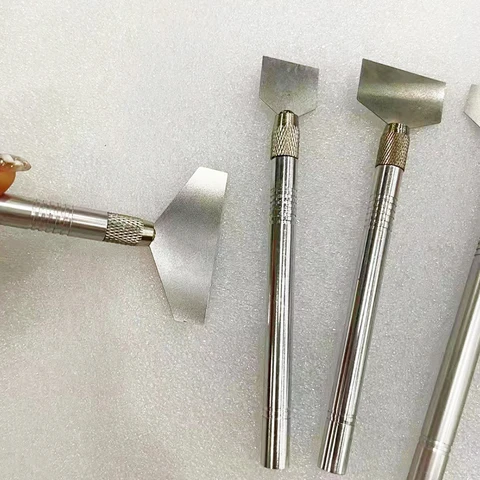 Скребок флюсовая паяльная паста из чистого алюминия, лопатка, лезвие из нержавеющей стали, инструменты для ремонта Ccraper BGA