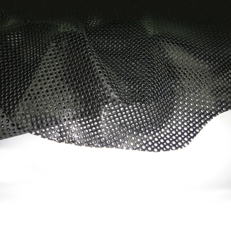 Ажурная черная ткань из натуральной козьей кожи для рукоделия/сумки бесплатная